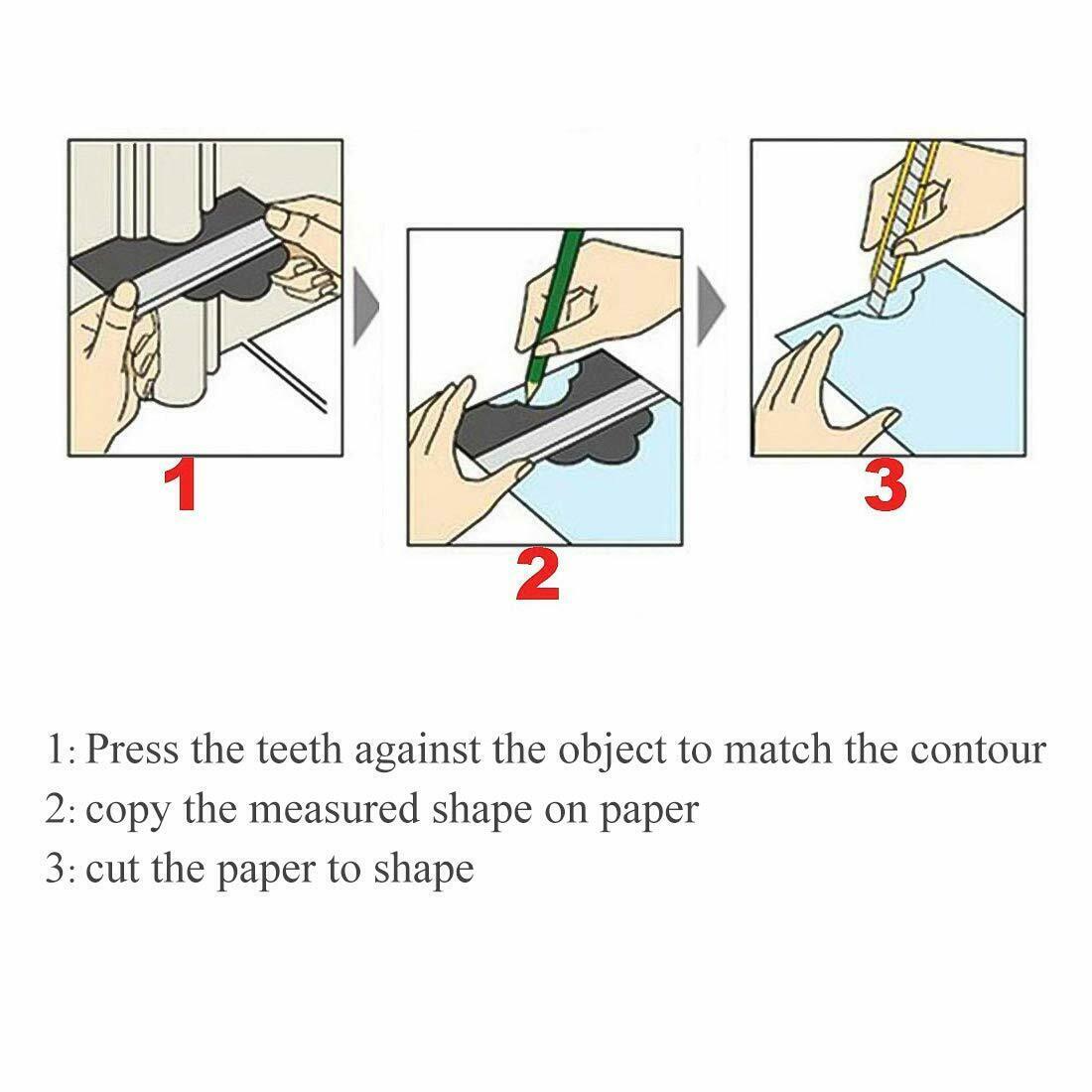 Contour Gauge Saker Duplicator Profile Copy Shape Measuring Tool Contour Gauge Duplicator Profile Copy Shape Measuring Ruler Tool.