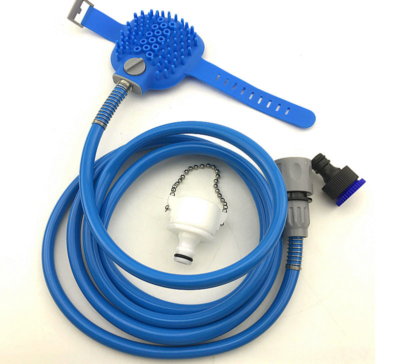 Pet Bathing Tool Pet Dog Convenient Clean Water Pipe Spray Nozzle Strap.