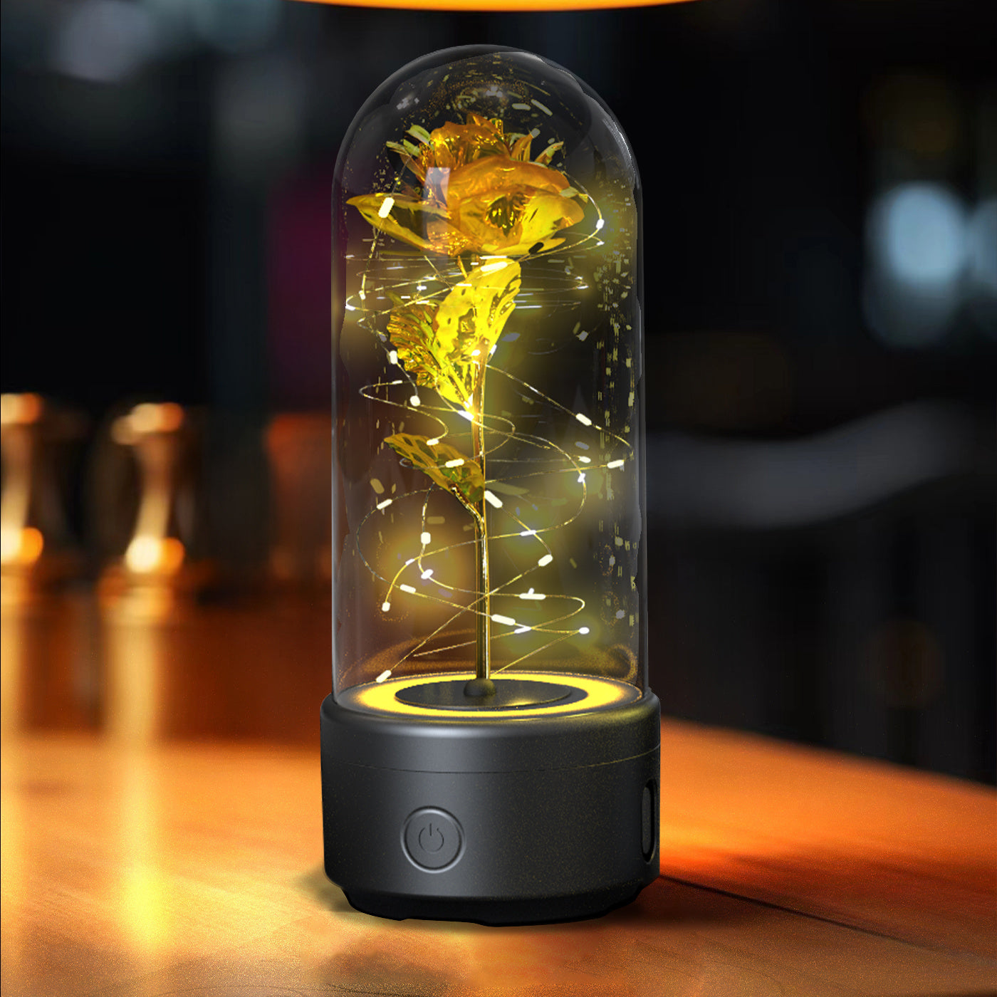 2-in-1 Eternal Rose LED Lamp and Bluetooth Speaker – A Romantic Gift for Special Occasions.