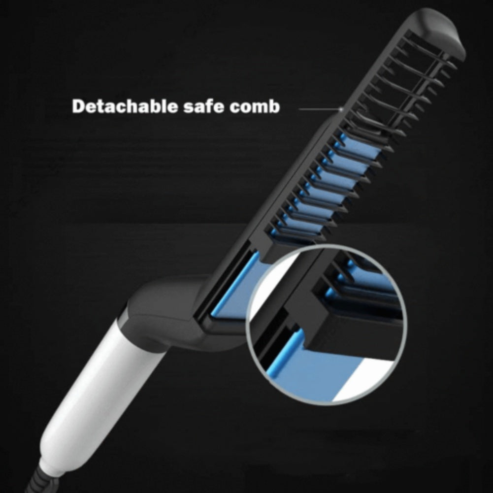 Electric Hair Straightener Brush,Men Quick Beard Straightener Styler Comb.