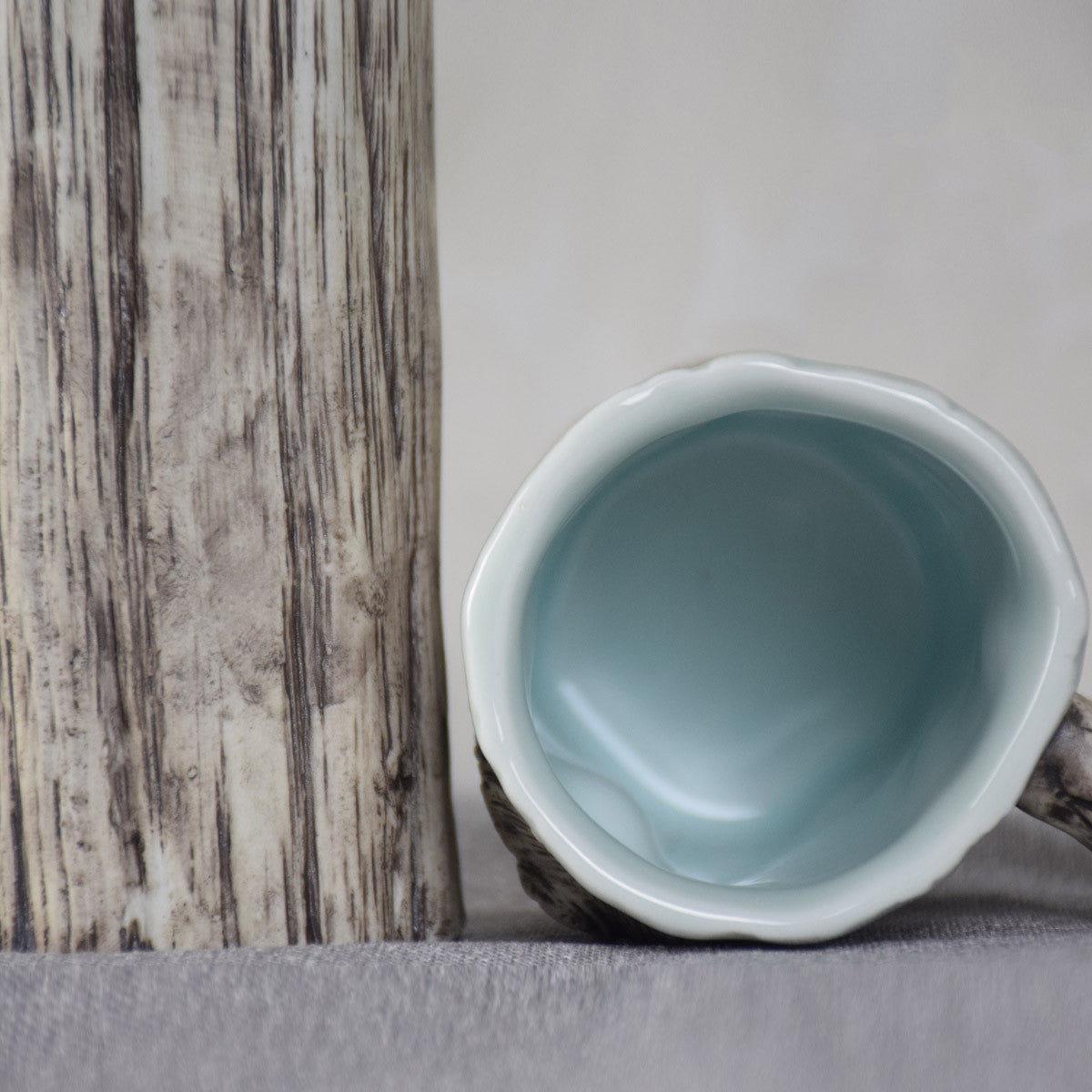 Gift Idea Ceramic cup , Bark Mugs.