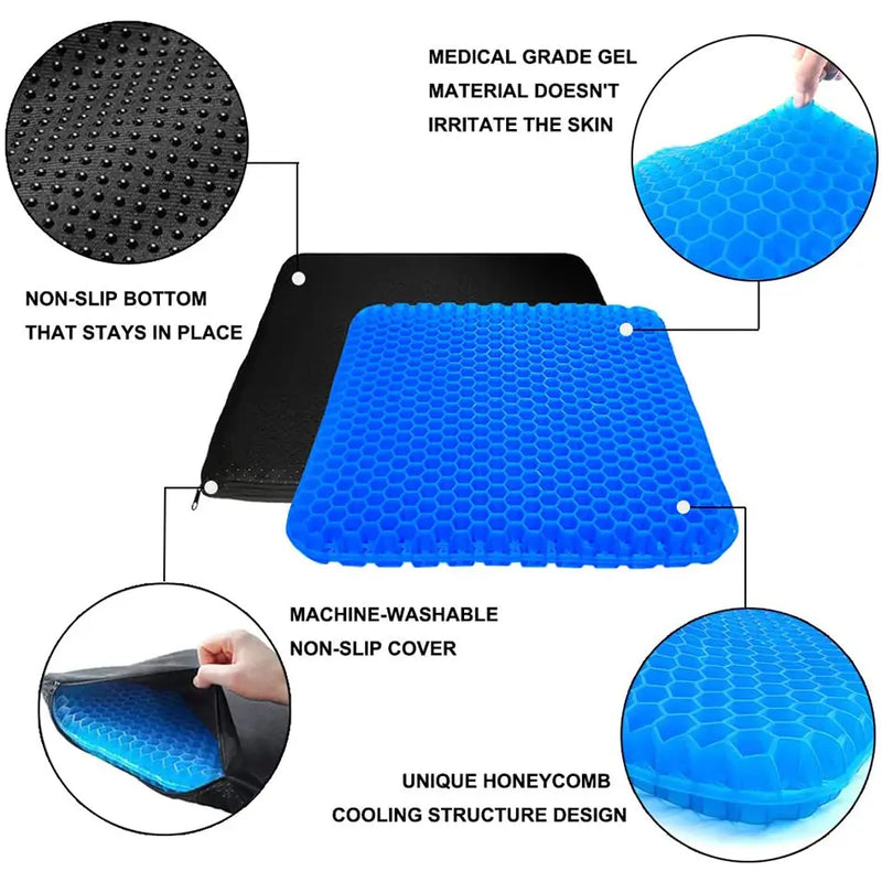 Car Seat Cushion Single Piece Honeycomb Gel .