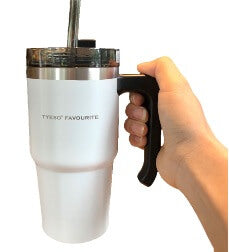 Portable Handle Stainless Steel Thermos Mug for Coffee Tumbler with Straw ,Water Bottle.