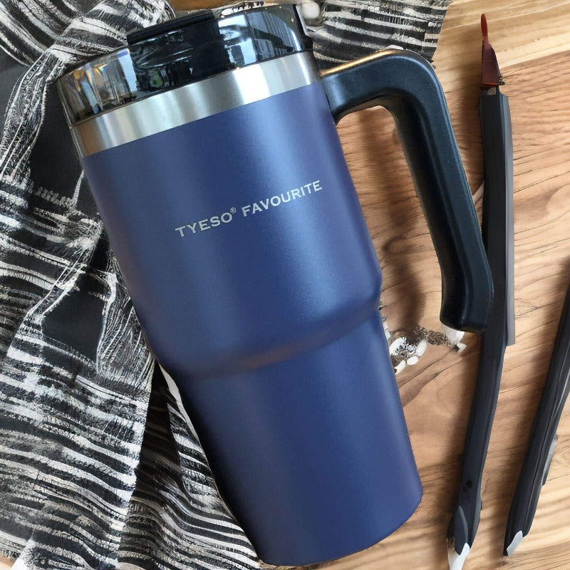 Portable Handle Stainless Steel Thermos Mug for Coffee Tumbler with Straw ,Water Bottle.