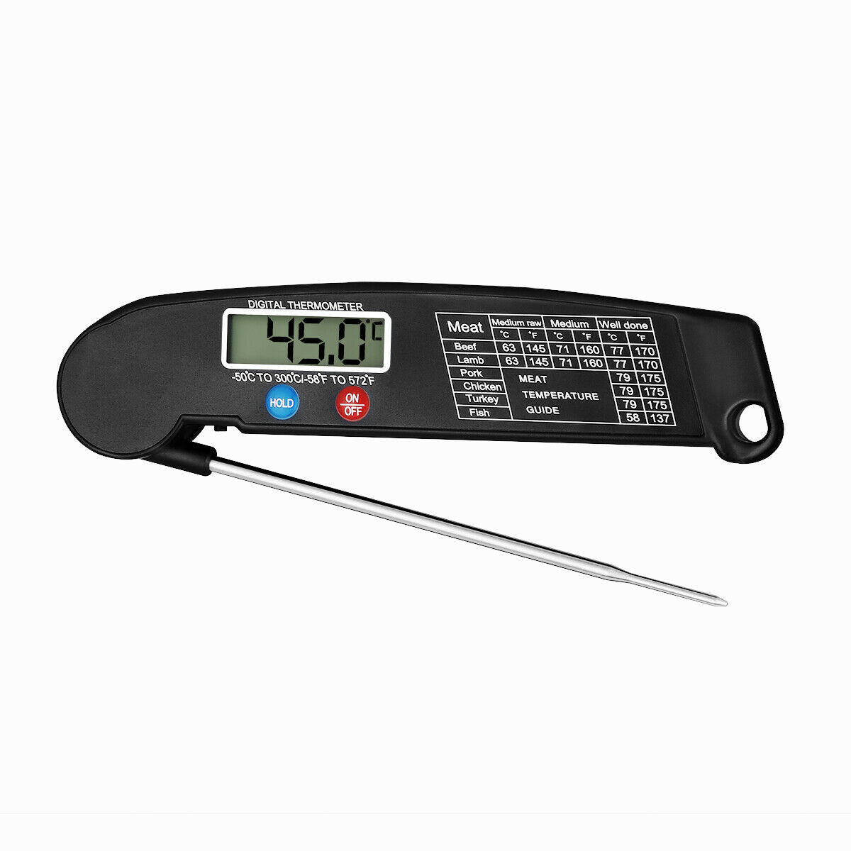 Digital Meat Thermometer - Instant Read for Cooking, Grill, BBQ, Smoker, Oven, Steak, Rotisserie, and Kitchen Accessories