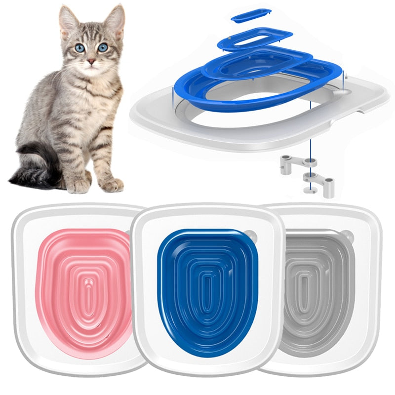 Cat Toilet Training Kit Reusable.